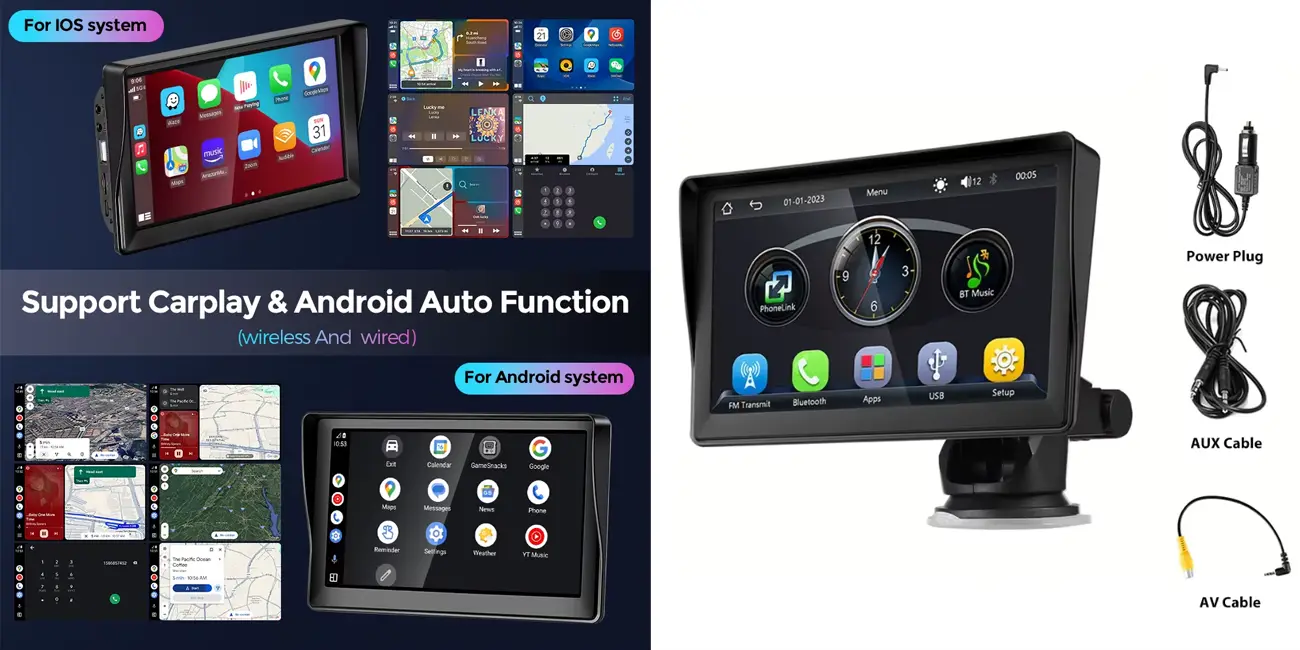 Radio con pantalla Carplay para coche universal
