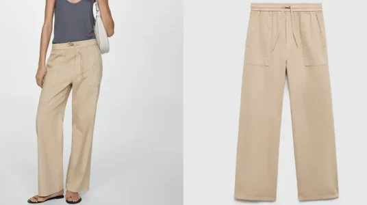 Pantalón de algodón Mango