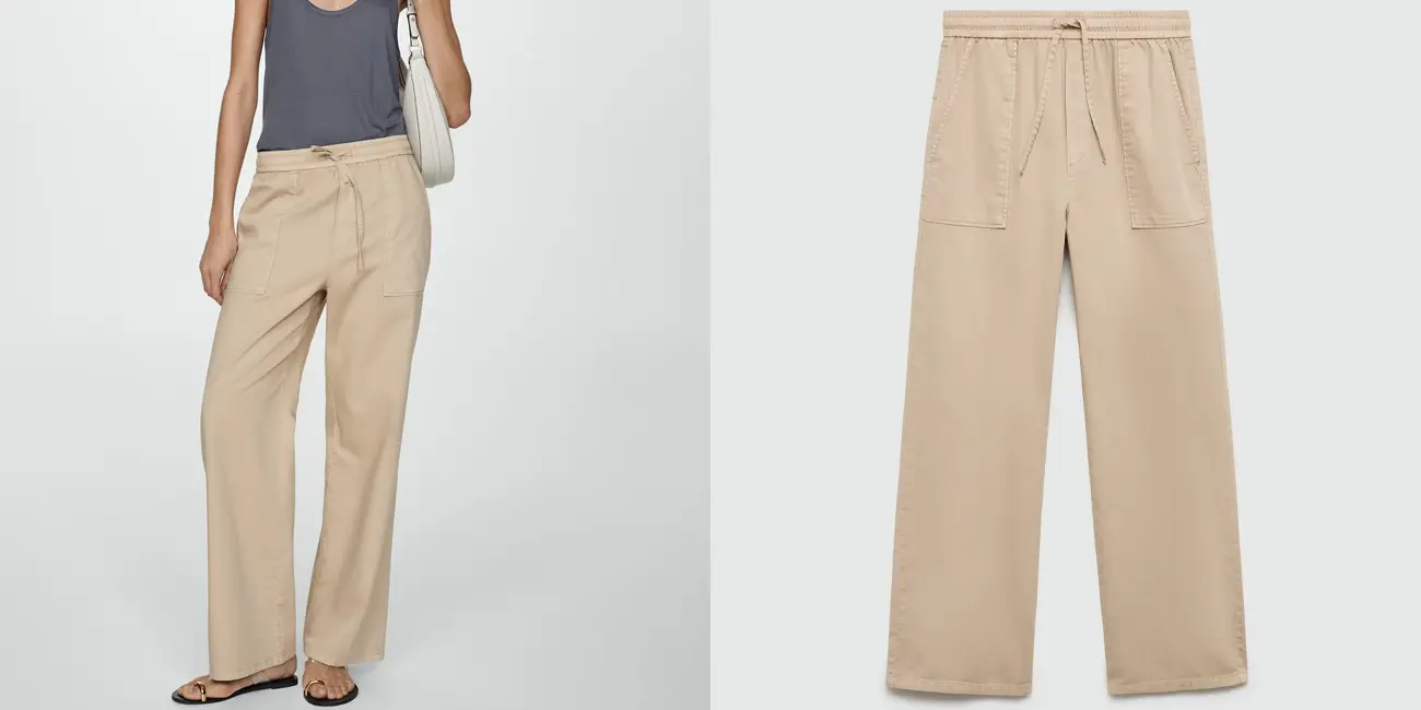 Pantalón de algodón Mango