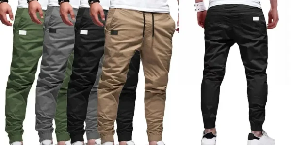 Pantalón cargo con cintura elástica para hombre