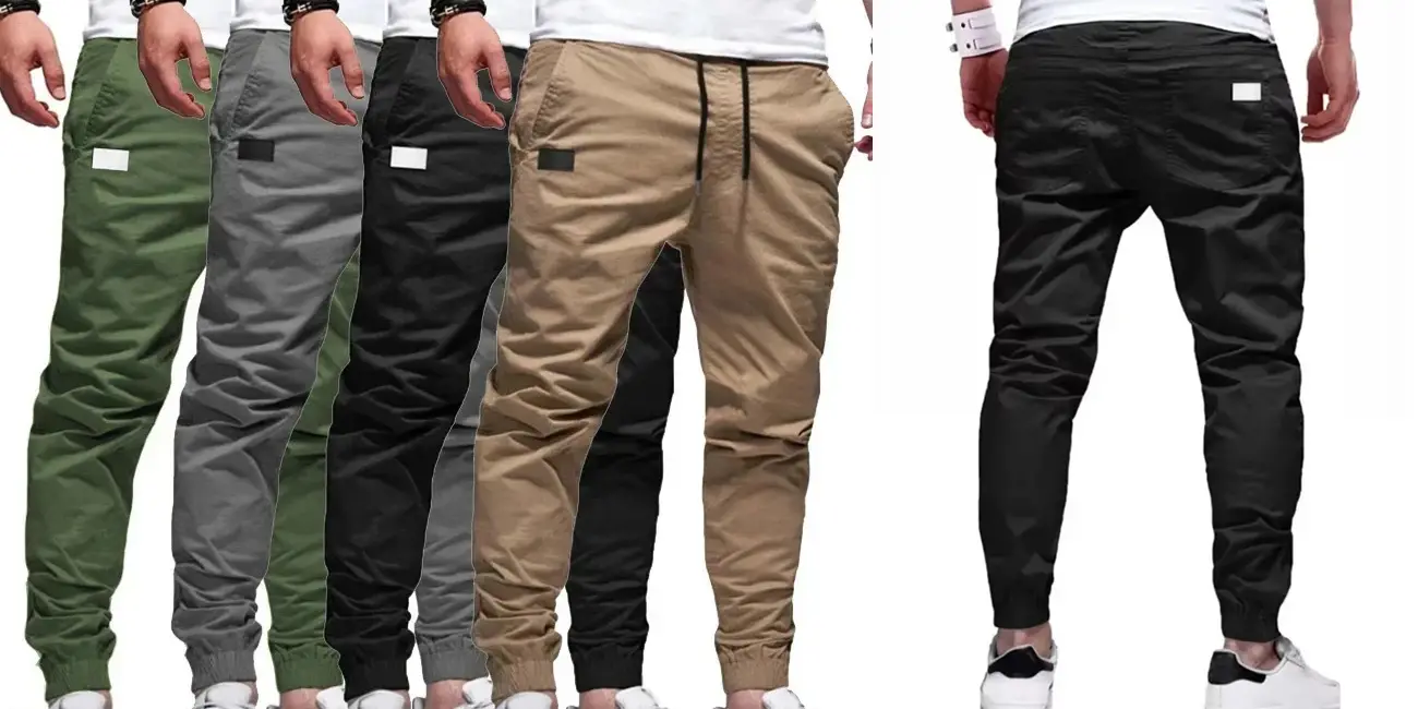 Pantalón cargo con cintura elástica para hombre