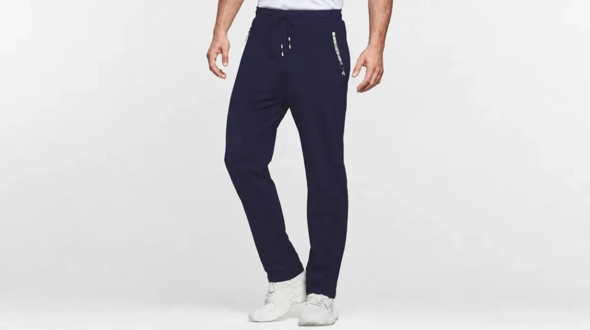 Pantalón de chándal ZOXOZ para hombre, corte recto y bolsillos con cremallera