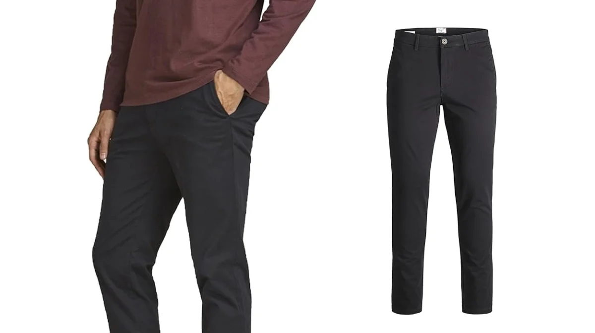 Pantalón chino Jack & Jones Jpstmarco Jjbowie en color negro para hombre