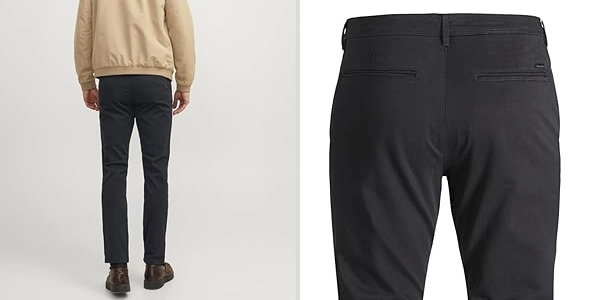 pantalón chino JACK & JONES Jpstmarco Jjbowie negro para hombre oferta