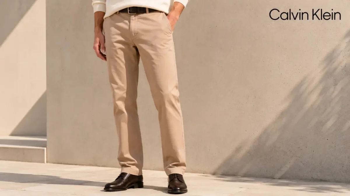 Pantalón chino Calvin Klein Cotton Signature Slim para hombre