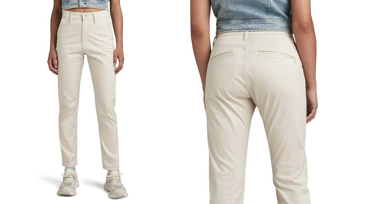 Pantalón chino G-Star RAW Slim mujer barato