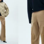 pantalón con paneles a contraste Mango Outlet para mujer