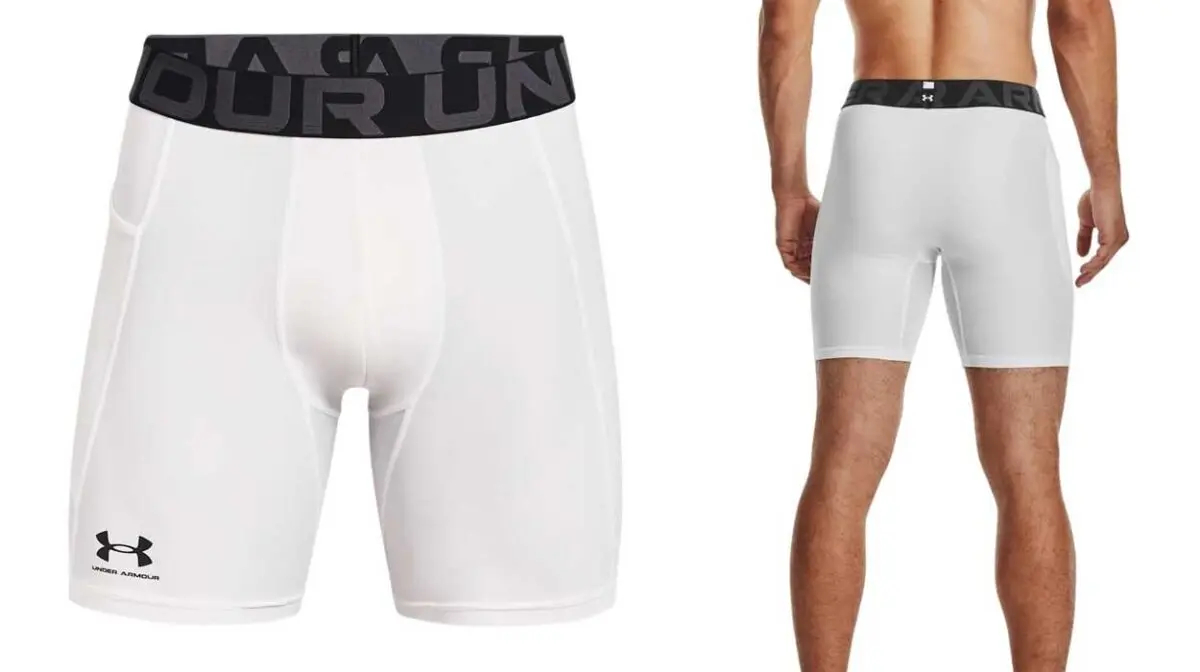 Pantalón blanco de compresión Under Armour Heatgear para hombre