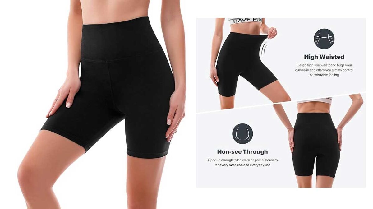 Mallas cortas con cintura alta Sinophant para mujer