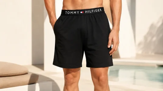 Pantalón corto lounge de Tommy Hilfiger para hombre en algodón elástico