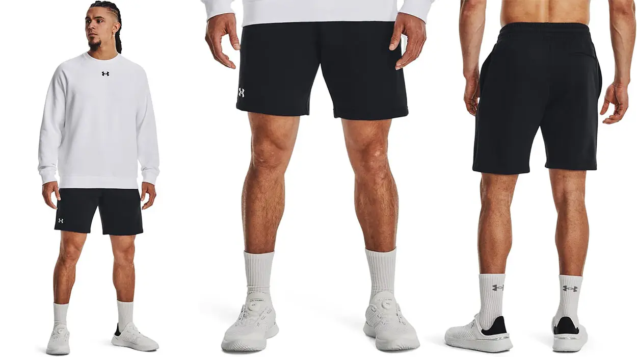 Pantalón corto Under Armour UA Rival Fleece con forro polar para hombre barato