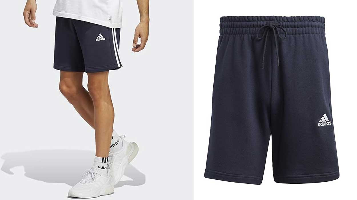 pantalón corto deportivo Adidas Shorts Essentials Terry 3 Stripe