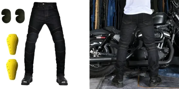 Pantalones moteros tipo jeans