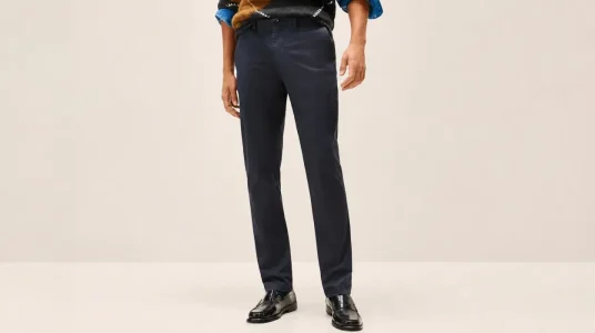 Pantalón Tommy Hilfiger Denton Printed Structure para hombre, azul