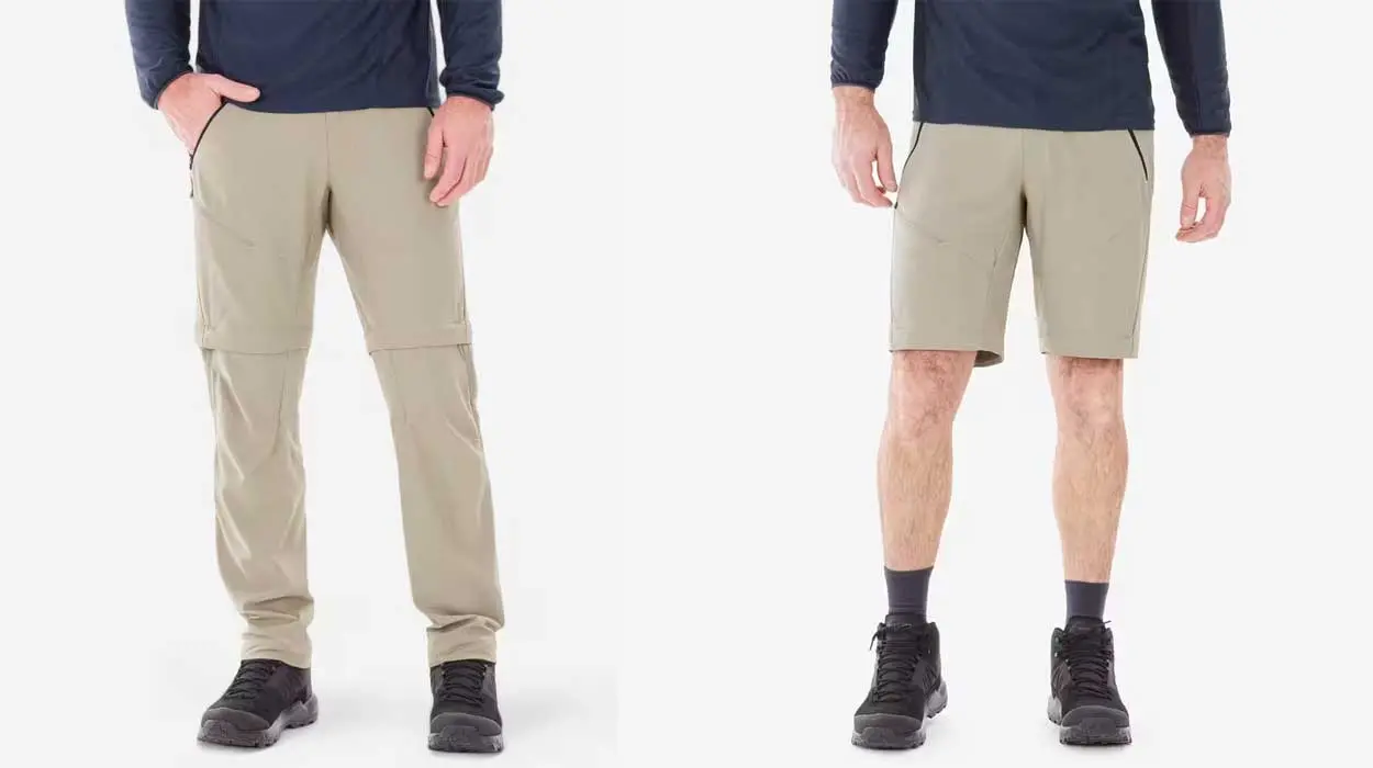 pantalón trekkin desmontable Quechua MH500 barato
