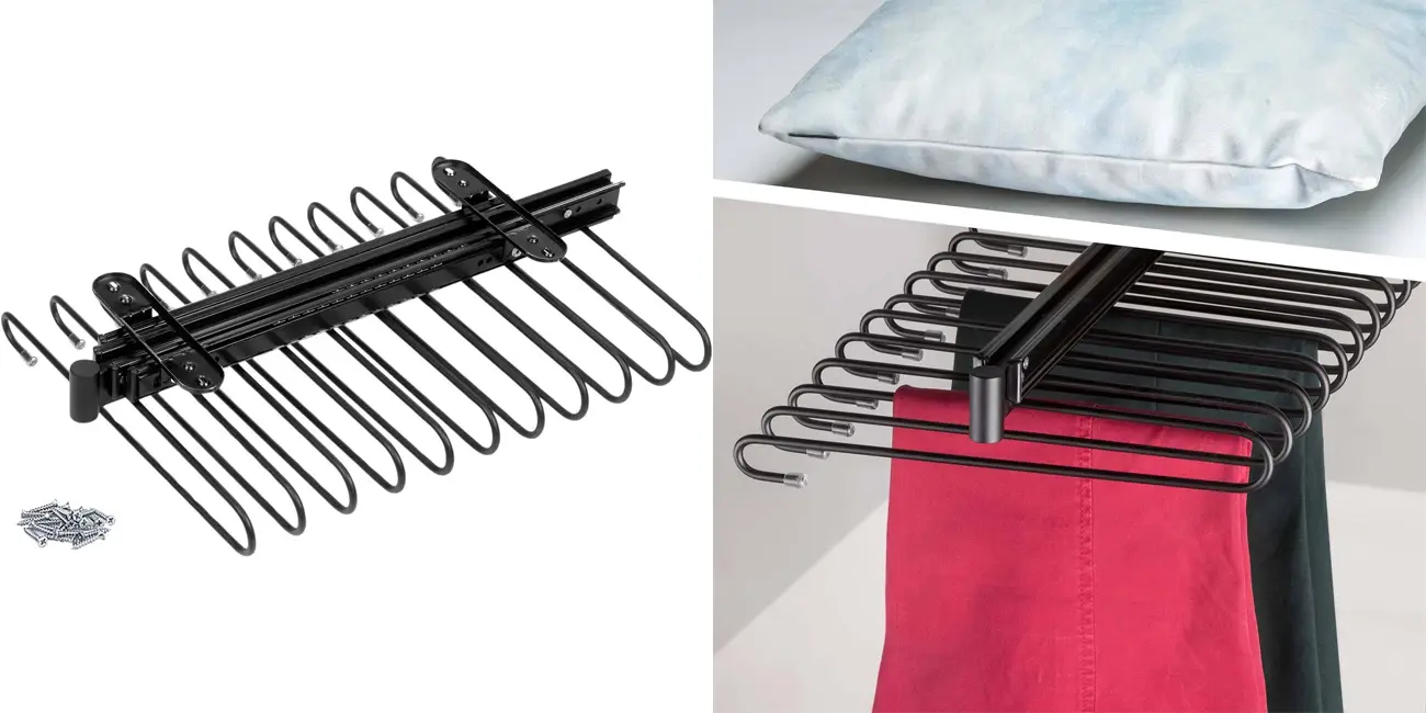 Pantalonero extraíble de armario Emuca para 11 pantalones