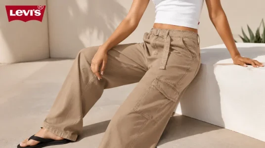 Pantalones cargo Levi's Baggy Dad en color Drapey Pine Bark