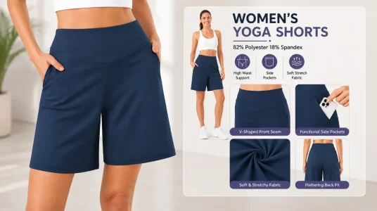 Pantalones cortos para mujer con cintura en V y efecto vientre plano