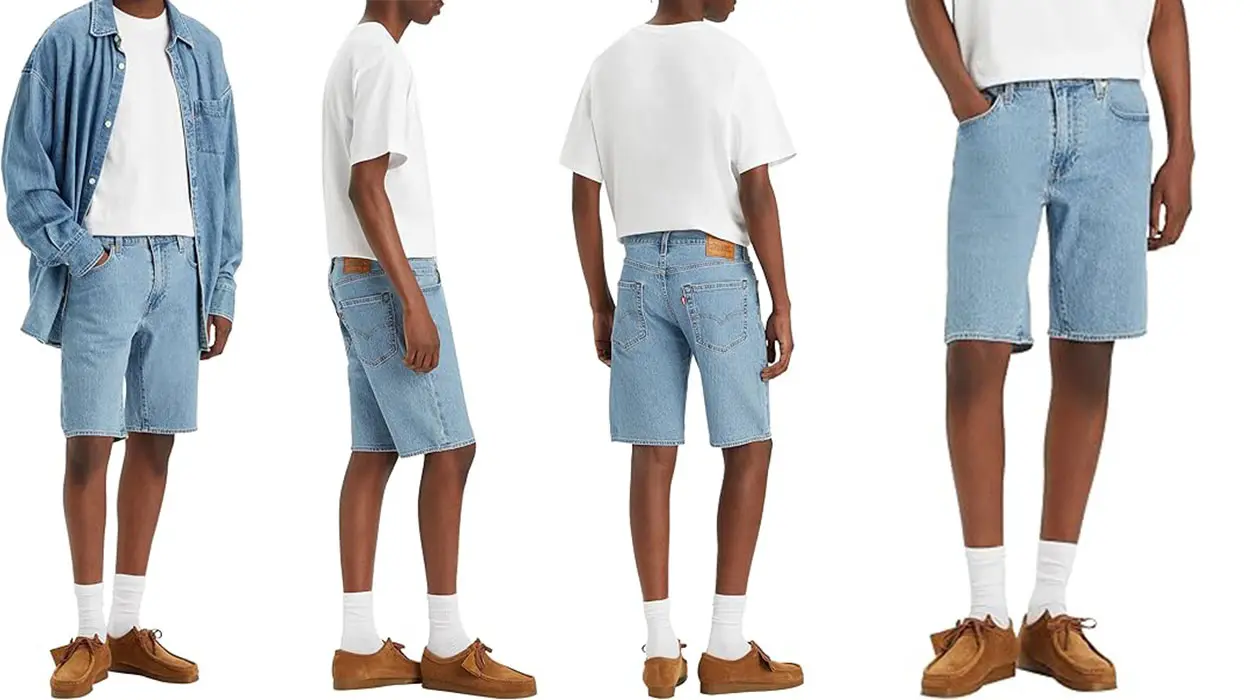 Pantalones cortos vaqueros Levi's 405 Standard para hombre baratos
