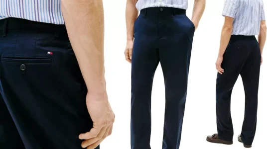 Pantalones Tommy Hilfiger chinos azul oscuro para hombre