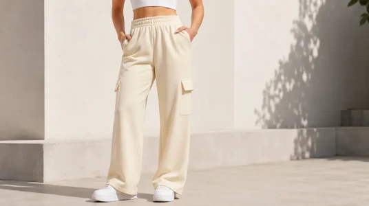 Pantalones Urban Classics Ladies Baggy Light Terry Sweat para mujer, color Whitesand, talla M