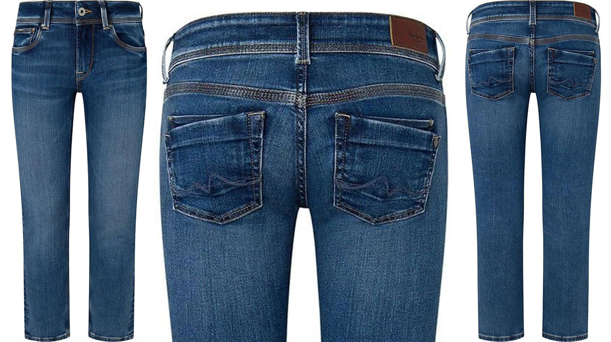 Pantalones vaqueros Pepe Jeans Single Button Slim Low Waist para mujer en oferta