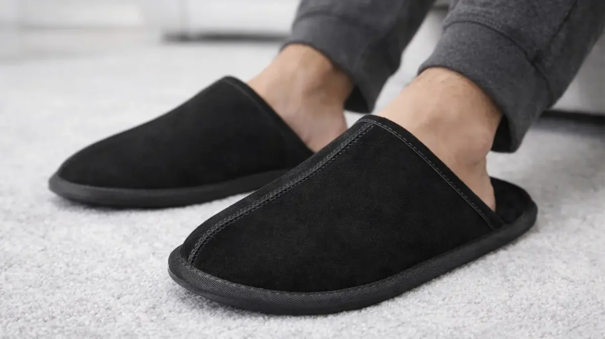 Pantuflas abiertas Mishansha de espuma viscoelástica para hombre