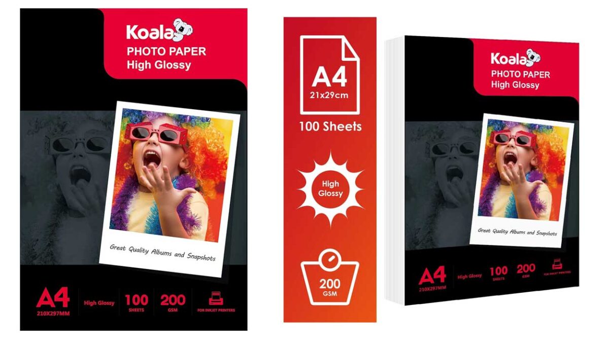 Papel fotográfico Koala (100 hojas A4)