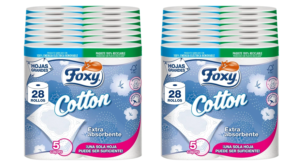 papel higiénico Foxy Cotton de 5 capas