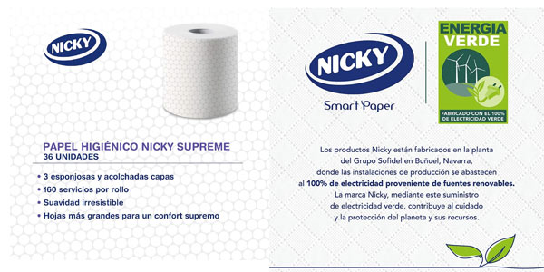 Papel higiénico Nicky Supreme oferta