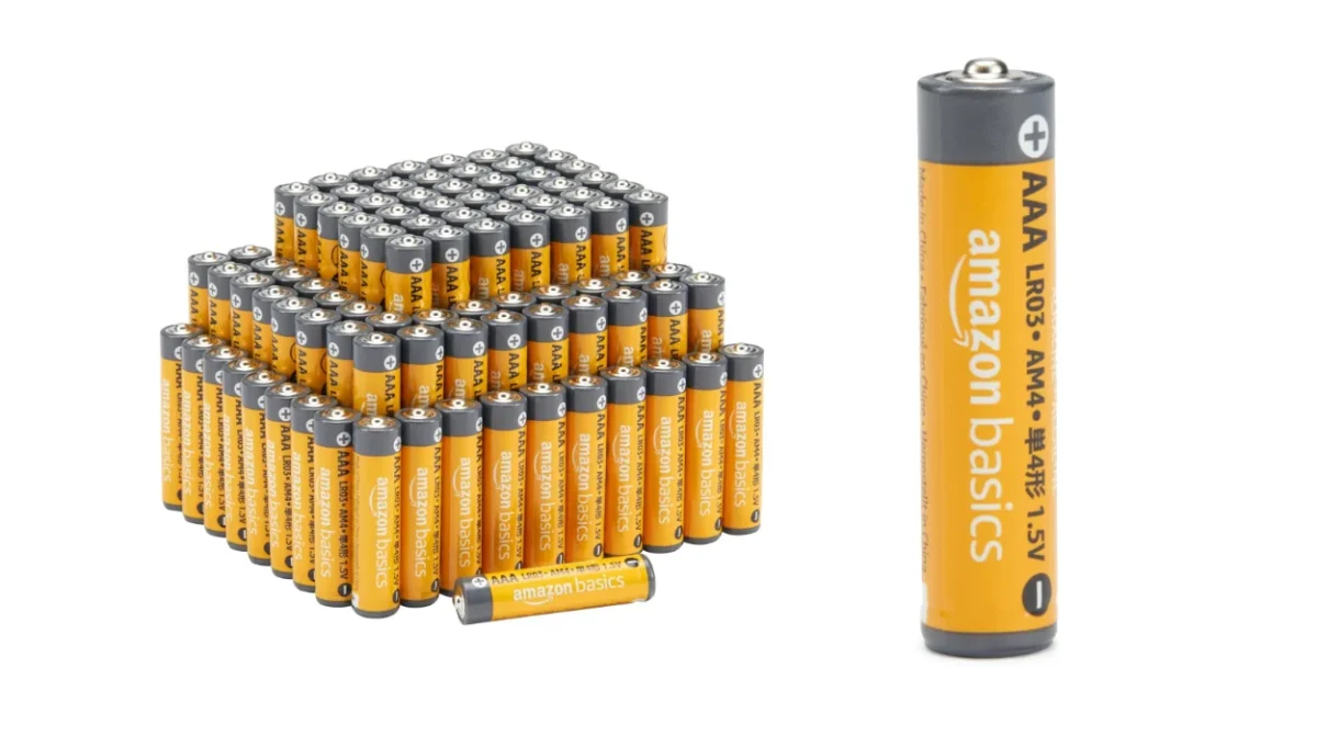 Paquete de 100 pilas alcalinas AmazonBasics AAA de 1,5 V