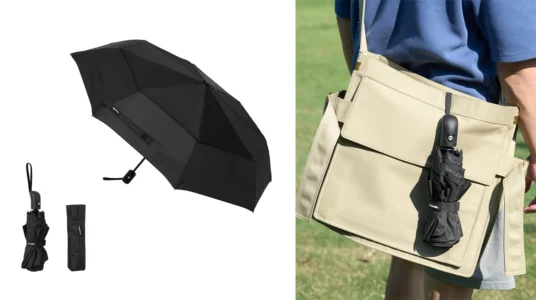 paraguas plegable automático Amazon Basics