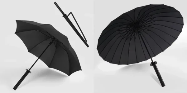 Paraguas plegable katana samurai