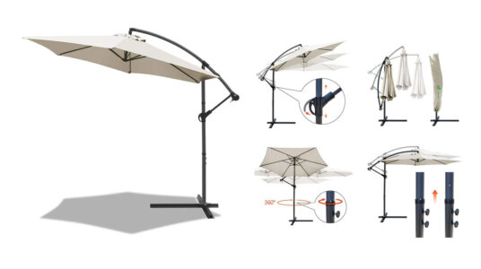 Parasol excentrico Vounot sombrilla jardin barata