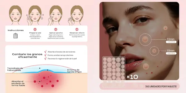 Pack de 360 parches invisibles para granos Daidora