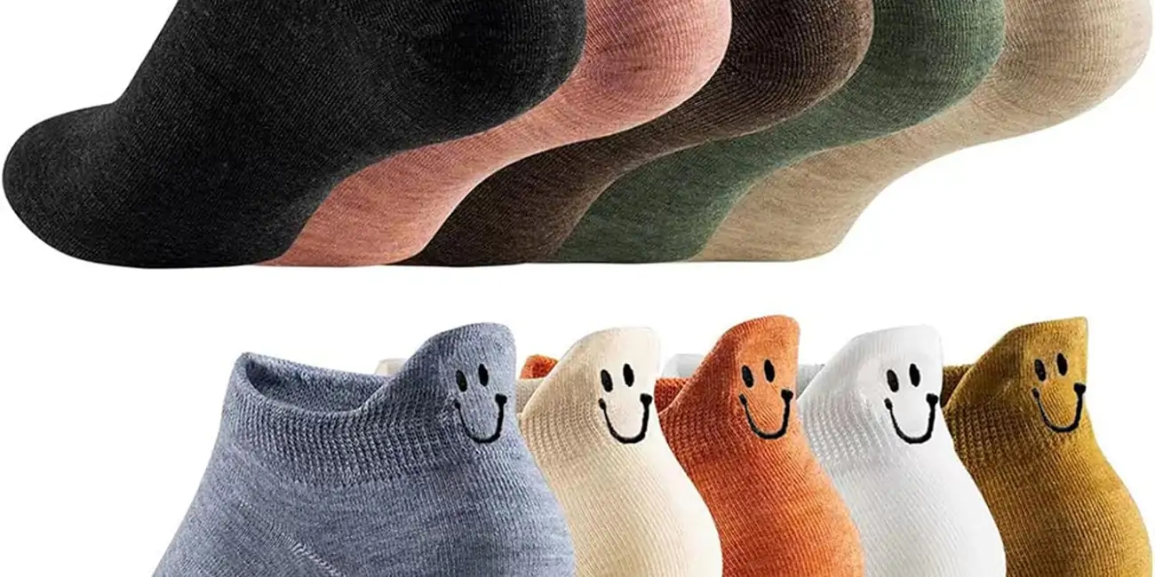 10 pares de calcetines de tobillo bordados, simples y cómodos calcetines de corte bajo
