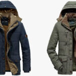 Parka gruesa con capucha para hombre barata