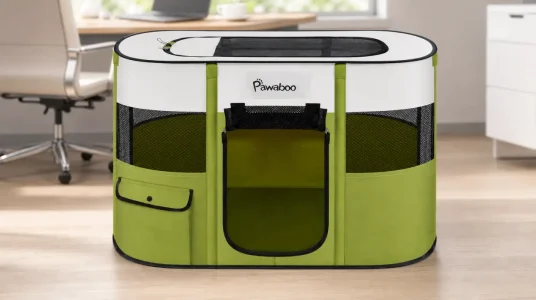 Parque portátil para mascotas Pawaboo, plegable e impermeable, ideal para perros y gatos