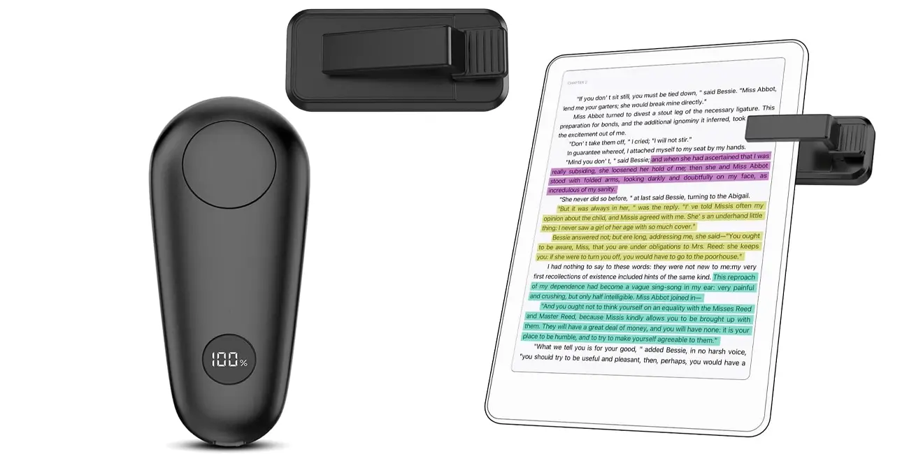 Pasador remoto GEKVIVE RF de páginas para Kindle