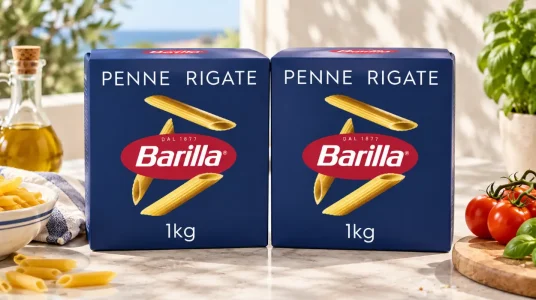 Pasta Barilla Penne Rigate de 1 kg para salsas de tomate, carne o verduras
