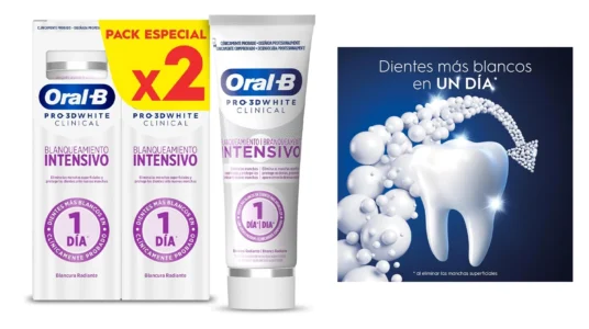 pasta de dientes blanqueadora Oral-B Pro 3D White Clinical