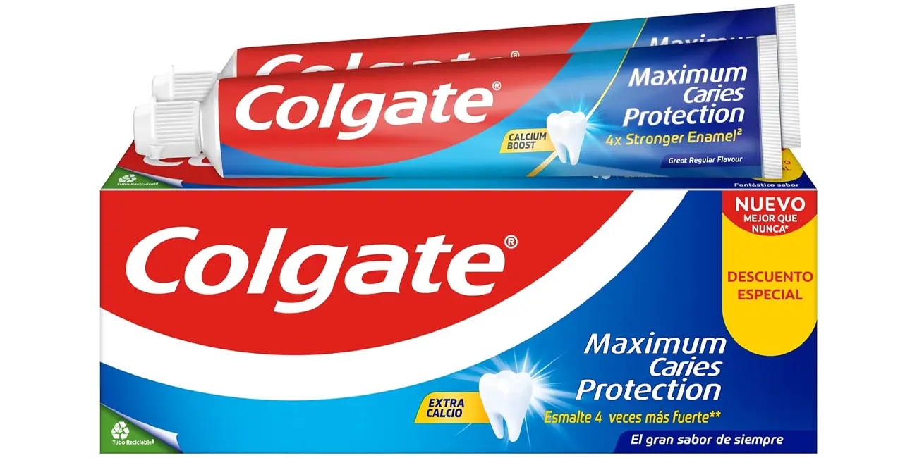 Pack 2x pasta de dientes Colgate Maximum Caries Protection