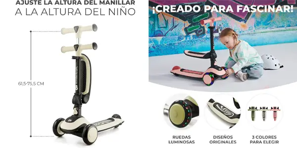Patinete infantil 2 en 1 Kinderkraft HALLEY