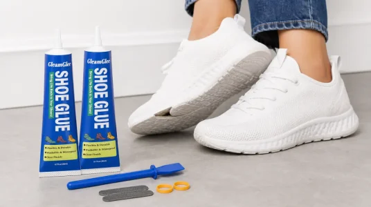 Adhesivo profesional para reparar calzado, fuerte y transparente