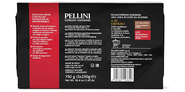 Pellini Moka gusto Cremoso Nº20 café molido pack oferta
