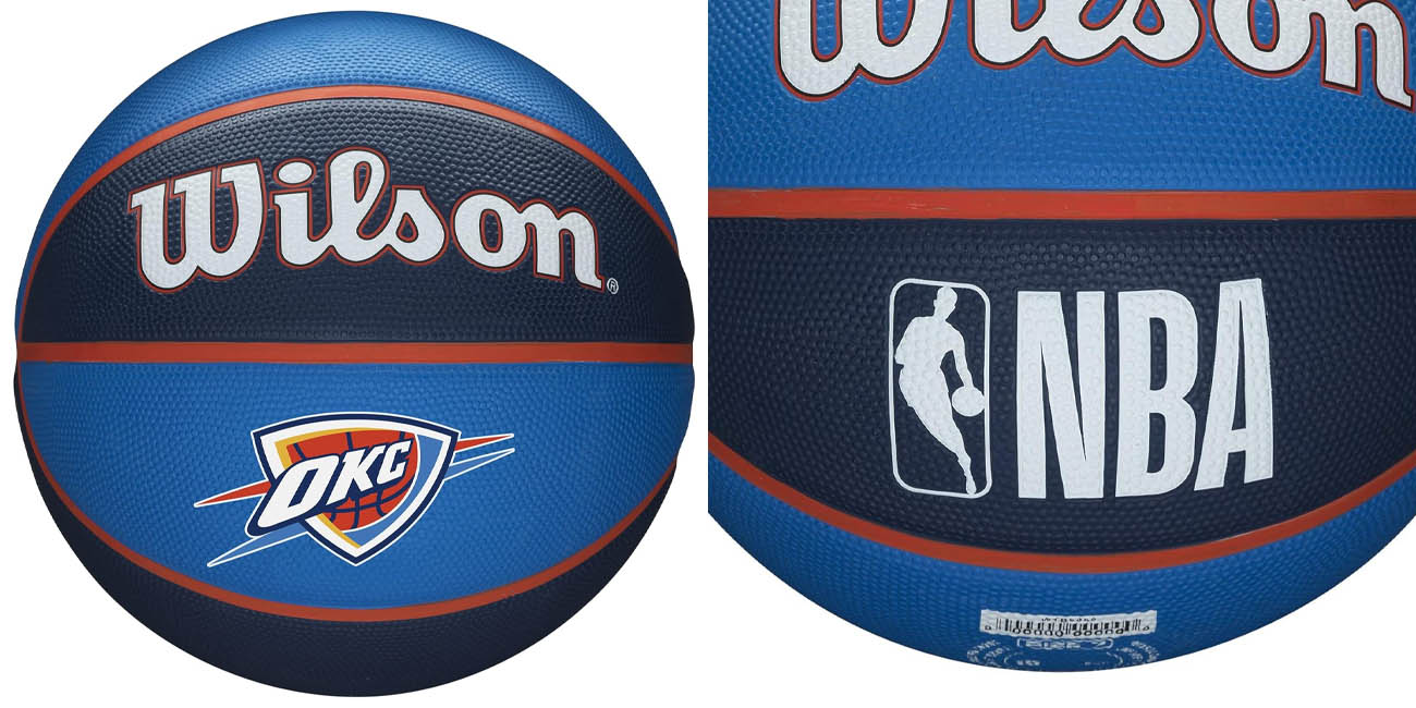 Pelota de baloncesto Wilson NBA Tribute Team OKC
