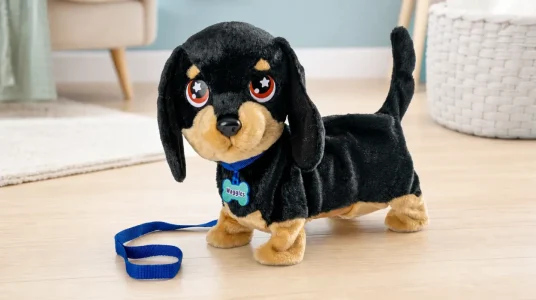 Peluche interactivo Bizak Animagic Waggles con forma de perro salchicha