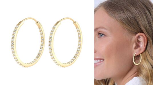 pendientes de aro Elli plata bañados en oro baratos