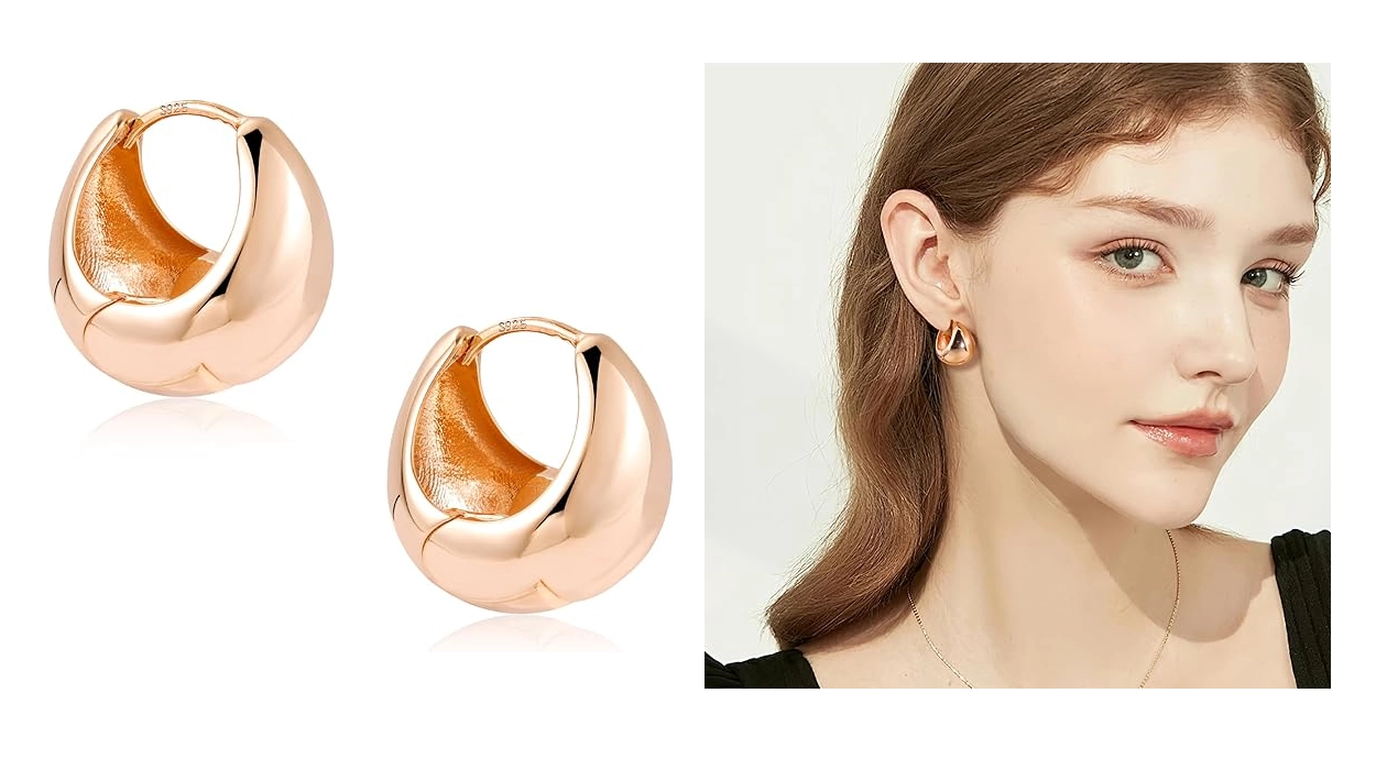 pendientes de aro Ash’s Choice en plata de ley 925