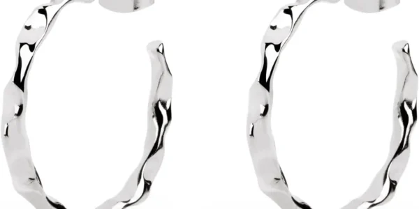 Chollo pendientes de aro singularu lake con baño de rodio